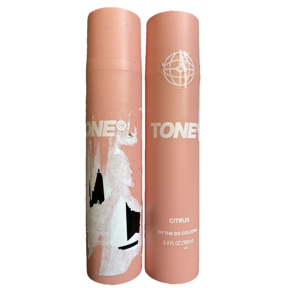 Tone By AMP On-The-Go Cologne & Body Mist 3.4 Oz - Citrus 100ml Lot Of 2